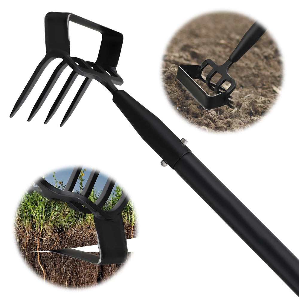EUIJOIP Garden Hoe 62 inch with stainless steel blade and adjustable handle