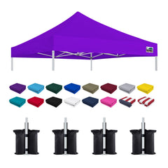 Eurmax 10x10 canopy replacement top in purple, front view