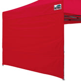 Eurmax 10x10 Canopy SunWall in red, front view