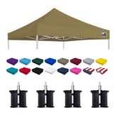 Eurmax 10x10 canopy top in khaki, front view