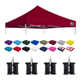 Eurmax 10x10 Pop Up Canopy Replacement Top in Burgundy front view