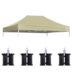 Eurmax 10x15 Pop Up Canopy Replacement Top in beige