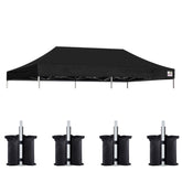 Eurmax 10x20 Pop Up Canopy Replacement Top in black