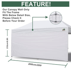 Eurmax canopy side wall showcased at an outdoor event