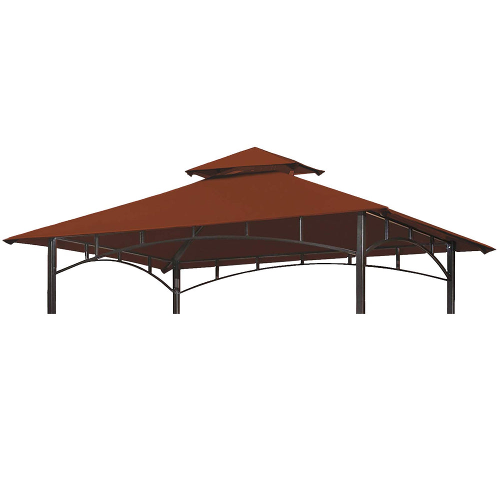 Eurmax Grill Gazebo Canopy Replacement Cover in rust red, front view