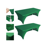 Eurmax Spandex Table Cover 6 ft Emerald Green front view