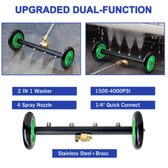 EVEAGE attachment with extension rods in green