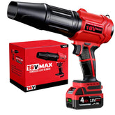 EVOIRON Cordless Leaf Blower front view with red finish
