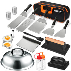 EWFEN 18PCS Griddle Accessories Kit with tools displayed