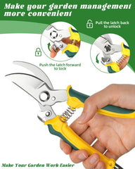 EWPJDK pruning shears in use trimming a plant