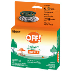 Example of OFF! Mosquito Coil in use on a patio