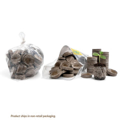 Expanded Jiffy Peat Soil Pellet with seedling