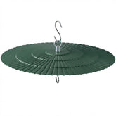 Eyrosa 11.5" Metal Bird Feeder Rain Guard in green front view