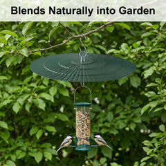 Eyrosa 11.5" Metal Bird Feeder Rain Guard side view