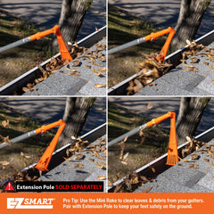 EZ SMART Mini Gutter Rake side view showing teeth