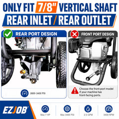 EZJOB Pressure Washer Pump with M22 outlet and copper nut