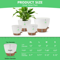 Ezmixcoop 10-inch self watering pot with removable reservoir