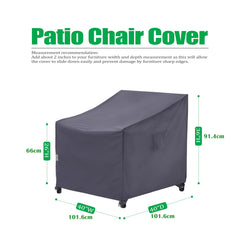 F&J Outdoors Grey Patio Chair Cover side view