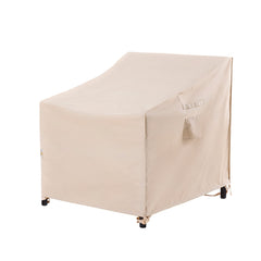 F&J Outdoors patio chair cover beige front view