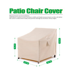 F&J Outdoors Patio Chair Cover beige side view