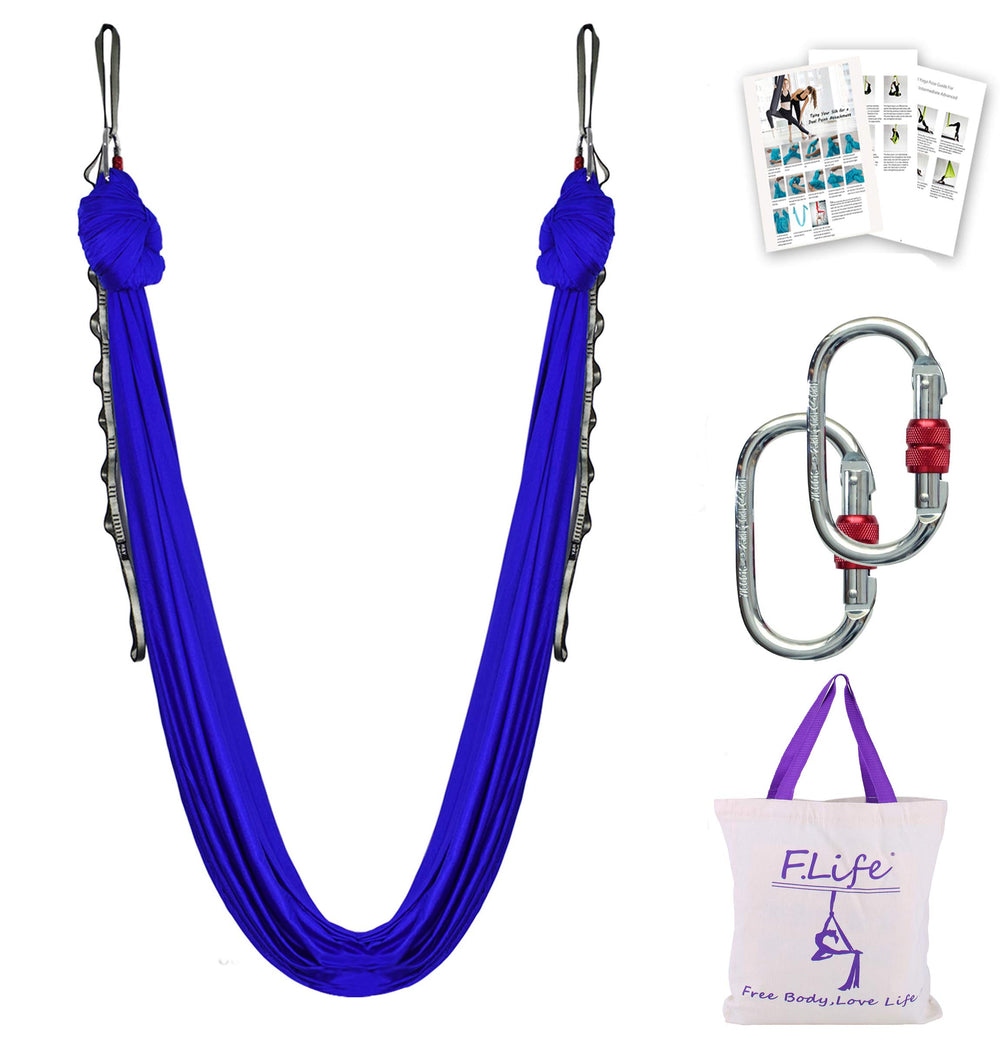 F.Life Aerial Yoga Hammock in Royal Blue, front view