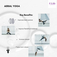 F.Life Aerial Yoga Hammock setup with carabiners