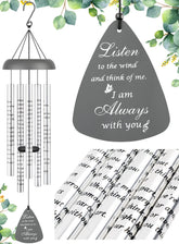 Fabuday 32'' Sympathy Wind Chimes Gray with packaging