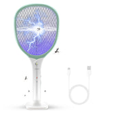 Faicuk Rechargeable Bug Zapper Racket front view in green