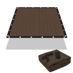 FAIR WIND 10'x10' Shade Cloth in Mocha color, front view