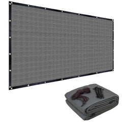 FAIR WIND 90% Sun Shade Cloth 10' x 12' grey front view