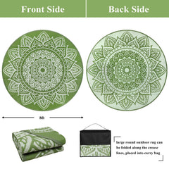 famibay outdoor rug folded with carrying bag for portability