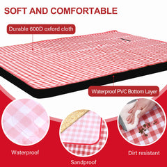 Family enjoying picnic on HX&OD Outdoor Blanket
