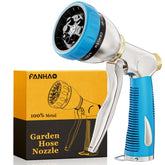 FANHAO garden hose nozzle front view in blue
