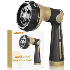 FANHAO Heavy Duty Garden Hose Nozzle front view in khaki