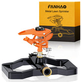 FANHAO Heavy Duty Impact Sprinkler, front view with metal base