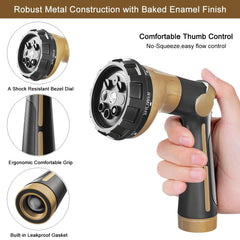 FANHAO hose nozzle with 8 spray pattern options