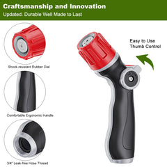 FANHAO Metal Hose Nozzle attached to garden hose in use