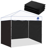 FANPAT 10x10 Canopy Sidewall black material front view