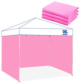 FANPAT 10x10 pop up canopy sidewalls in retro pink front view