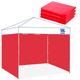 FANPAT sidewalls for 10x10 canopy, red, front view