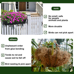 Fantang 4PCS 24Inch window box liner top view with plants