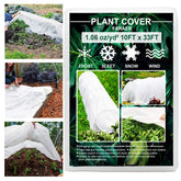 FARAER 10x33ft Plant Cover in white, flat view
