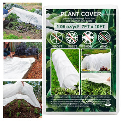 FARAER Plant Cover 7ft x 10ft white polypropylene fabric