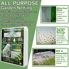 FARAER Ultra Fine Garden Netting covering plants in a garden