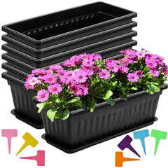 Fasmov planter with removable tray and drainage holes