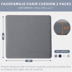 Favofamilie outdoor chair cushions side view showing thickness