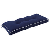 Favoyard Indoor/Outdoor Waterproof Bench Cushion front view in navy blue