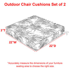 Favoyard Outdoor Chair Cushion showing waterproof coating and zipper