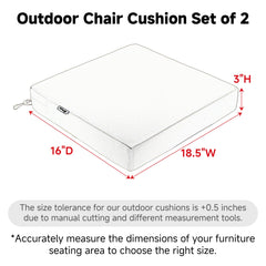 Favoyard outdoor cushion side view showing thickness
