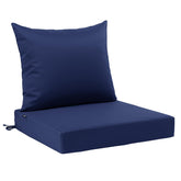 Favoyard Outdoor Patio Seat Cushion Set, Blue, front view